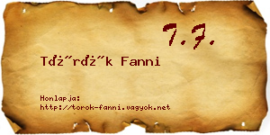 Török Fanni névjegykártya